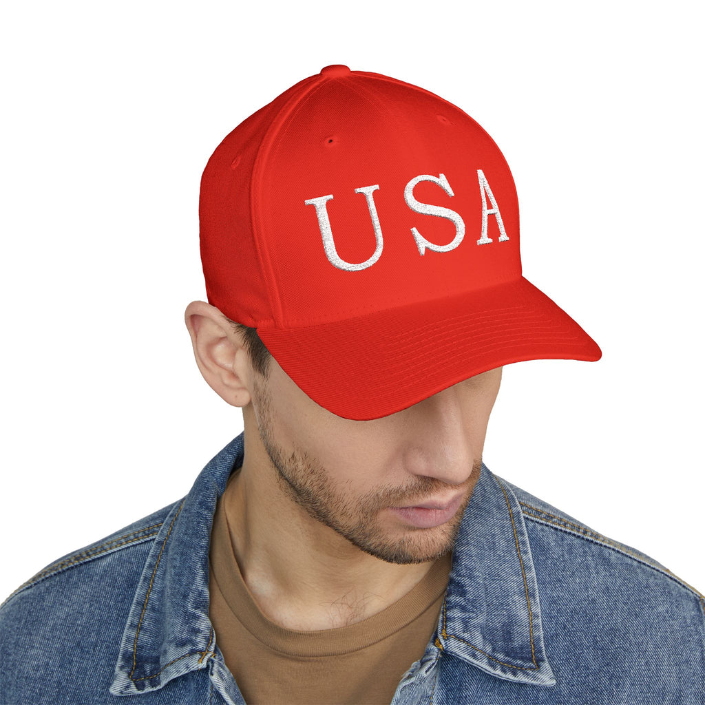 USA Embroidered Cap — Classic Patriotic Baseball Hat