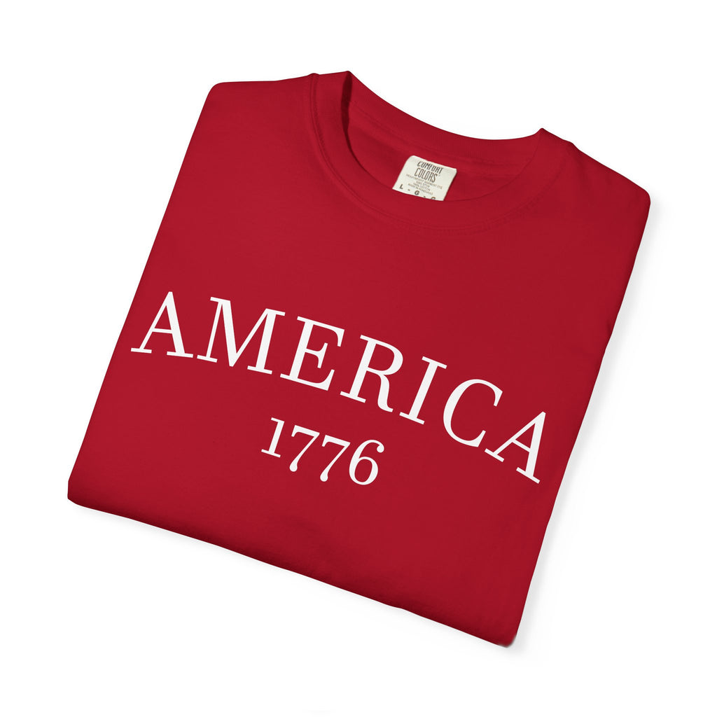 Red 1776 America Adult Unisex T-shirt