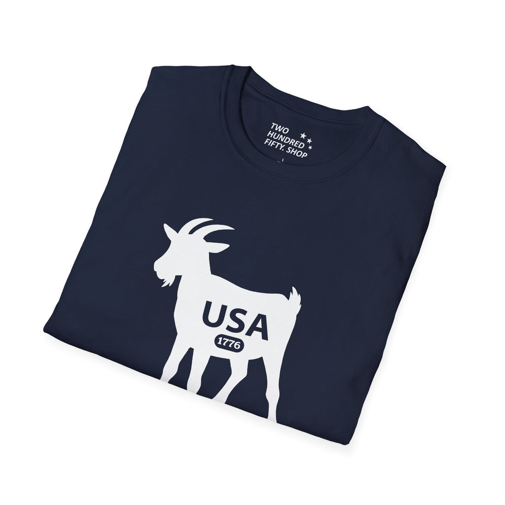 GOAT 1776 Anniversary Soft Style T-Shirt — Patriotic American Tee