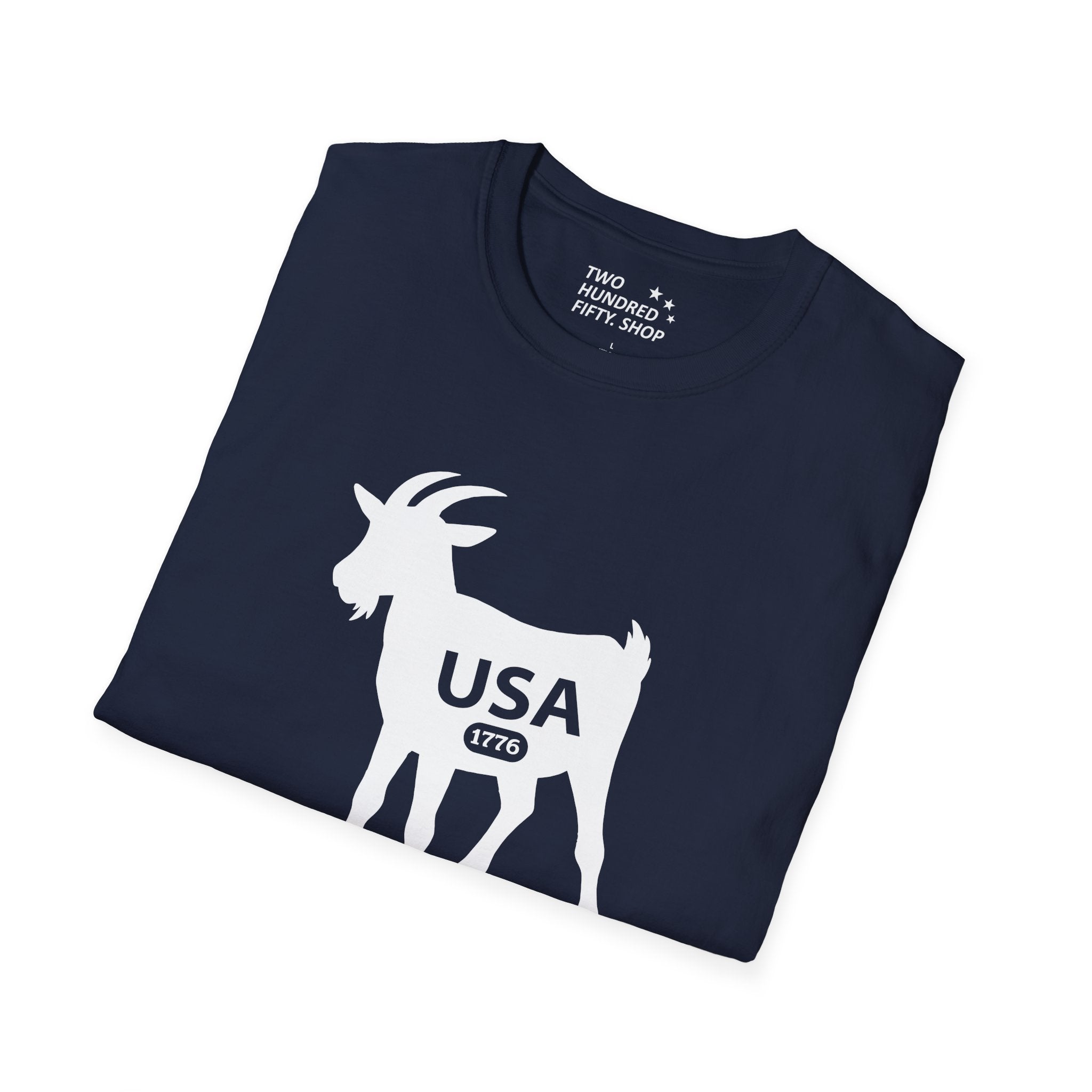 GOAT 1776 Anniversary Soft Style T-Shirt — Patriotic American Tee