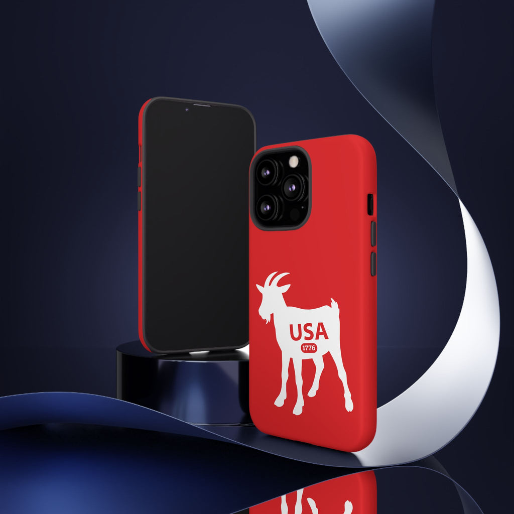 USA GOAT Phone Case — Patriotic 1776 Red Protective Case
