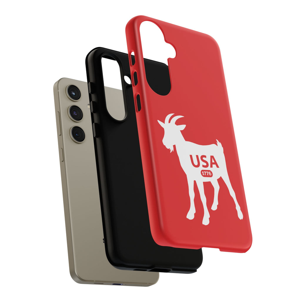 USA GOAT Phone Case — Patriotic 1776 Red Protective Case
