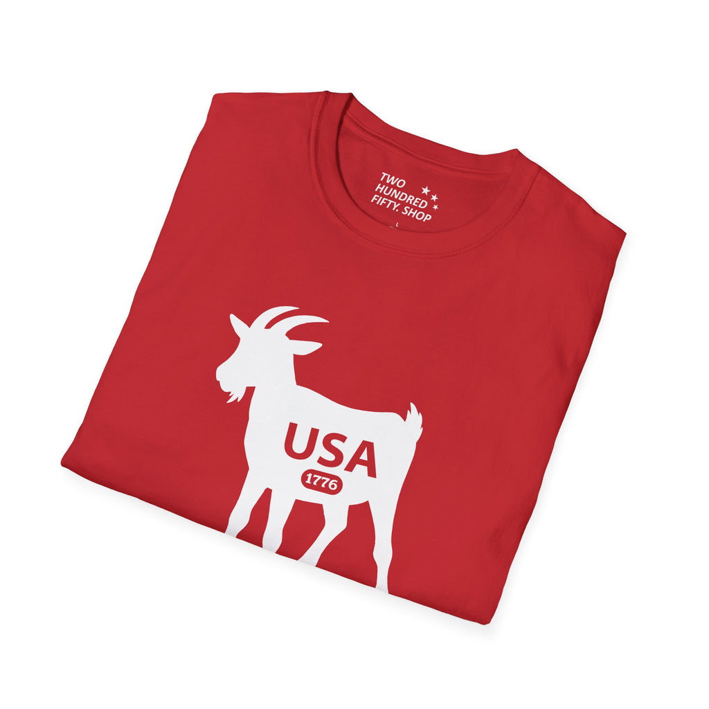 GOAT 1776 Anniversary Soft Style T-Shirt — Patriotic American Tee