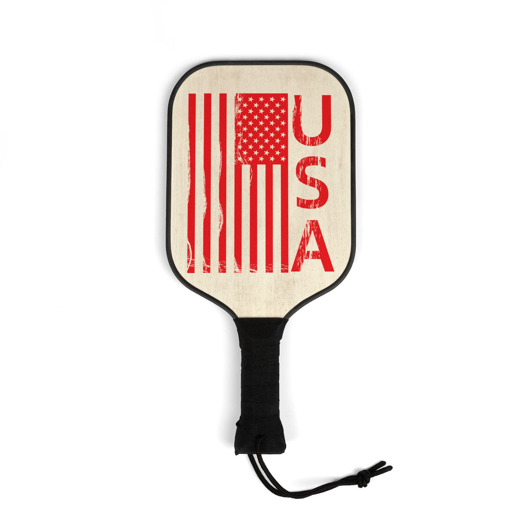 USA Flag Pickleball Paddle Set — Patriotic Pickleball Kit with 2 Paddles & Balls