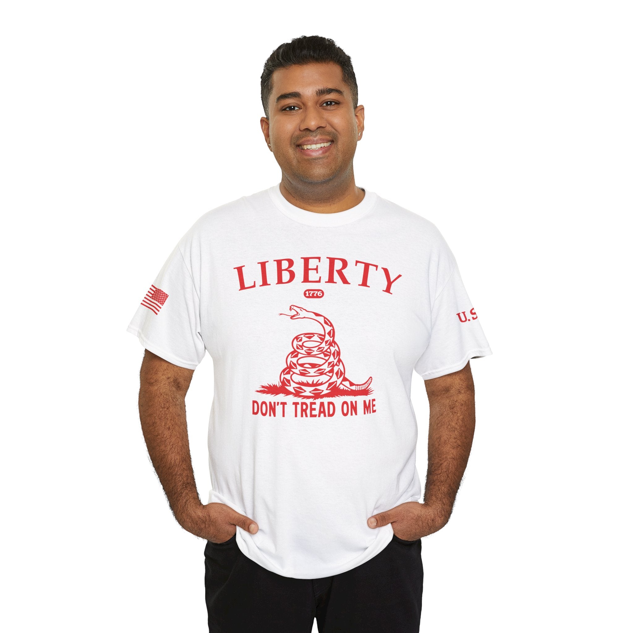 Liberty "Don't Tread on Me" Heavy Tee — Patriotic USA Anniversary T-Shirt