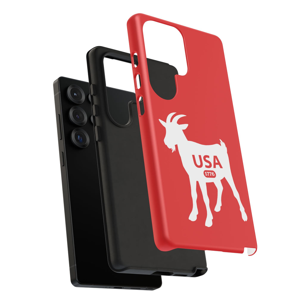 USA GOAT Phone Case — Patriotic 1776 Red Protective Case