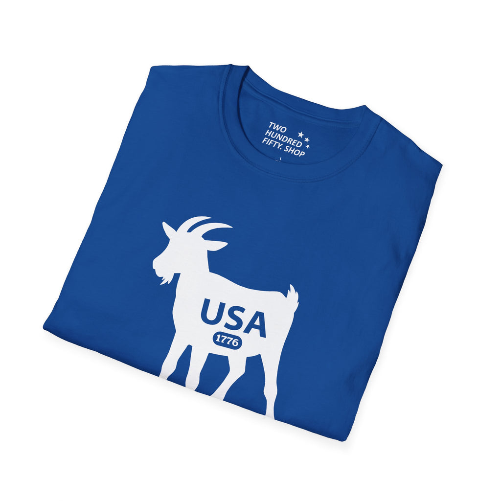 GOAT 1776 Anniversary Soft Style T-Shirt — Patriotic American Tee