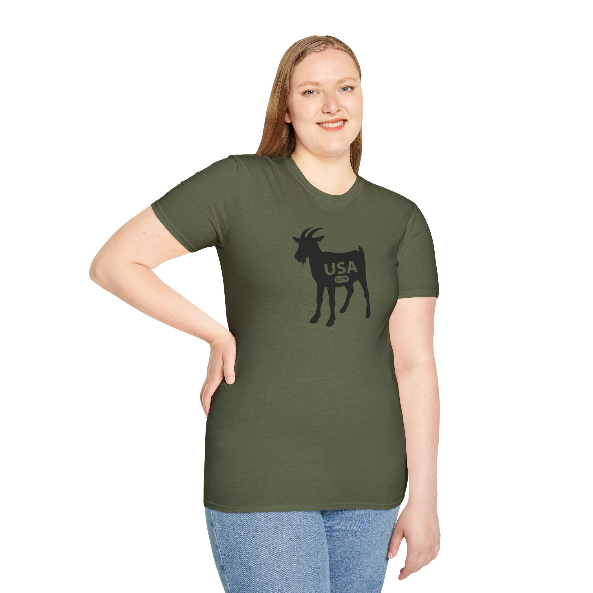 GOAT 1776 Anniversary Soft Style T-Shirt — Patriotic American Tee