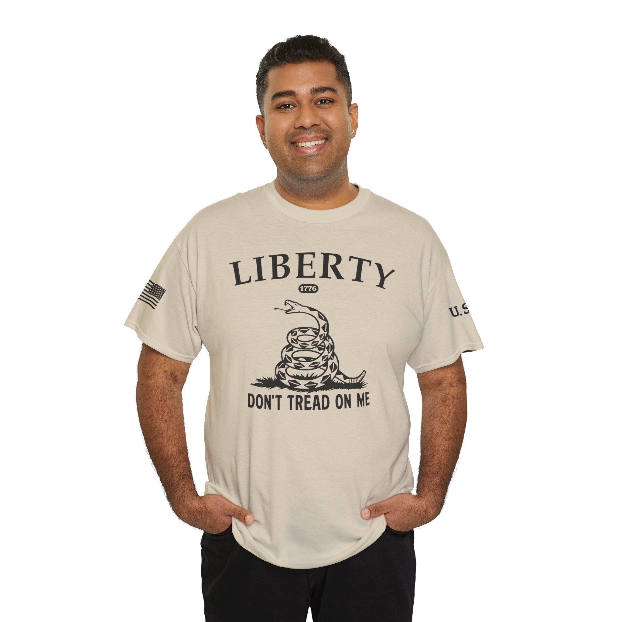 Liberty "Don't Tread on Me" Heavy Tee — Patriotic USA Anniversary T-Shirt