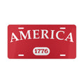 America 1776 Vanity Plate — Patriotic Red License Plate