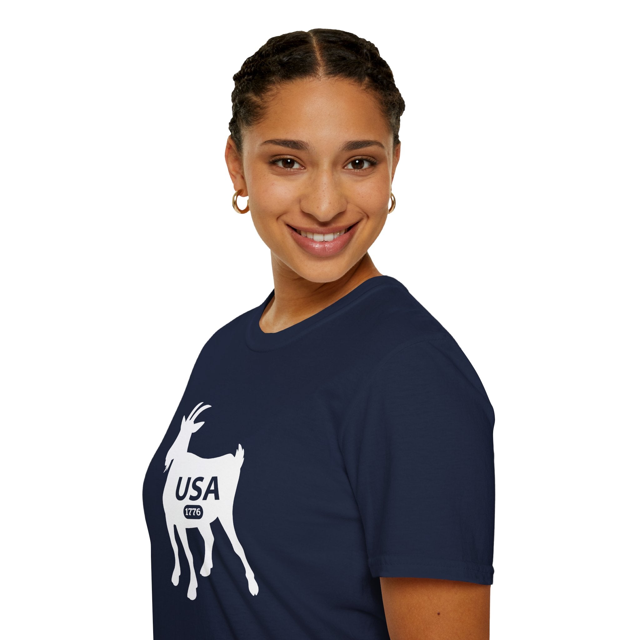 GOAT 1776 Anniversary Soft Style T-Shirt — Patriotic American Tee