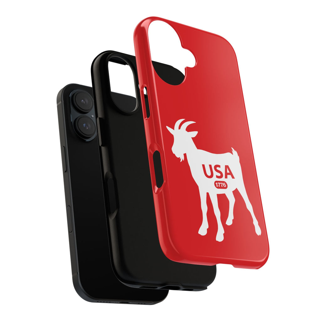 USA GOAT Phone Case — Patriotic 1776 Red Protective Case
