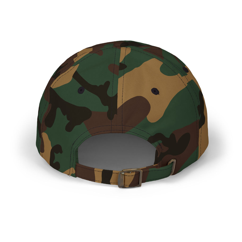 USA Dark Colors Dad Cap - Military Camouflage Baseball Hat with USA Embroidered Text
