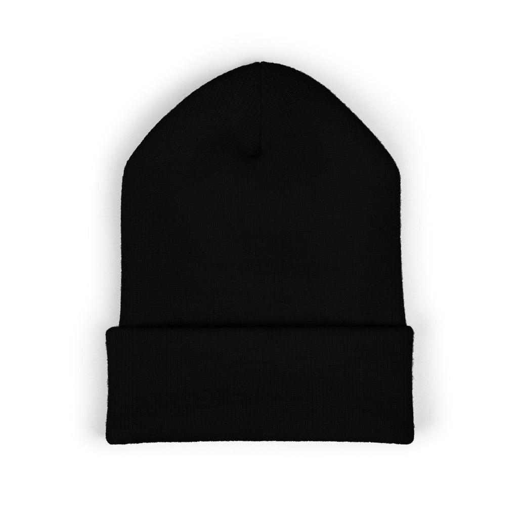 USA Embroidered Dark Color Cuffed Beanie — Patriotic Knit Hat