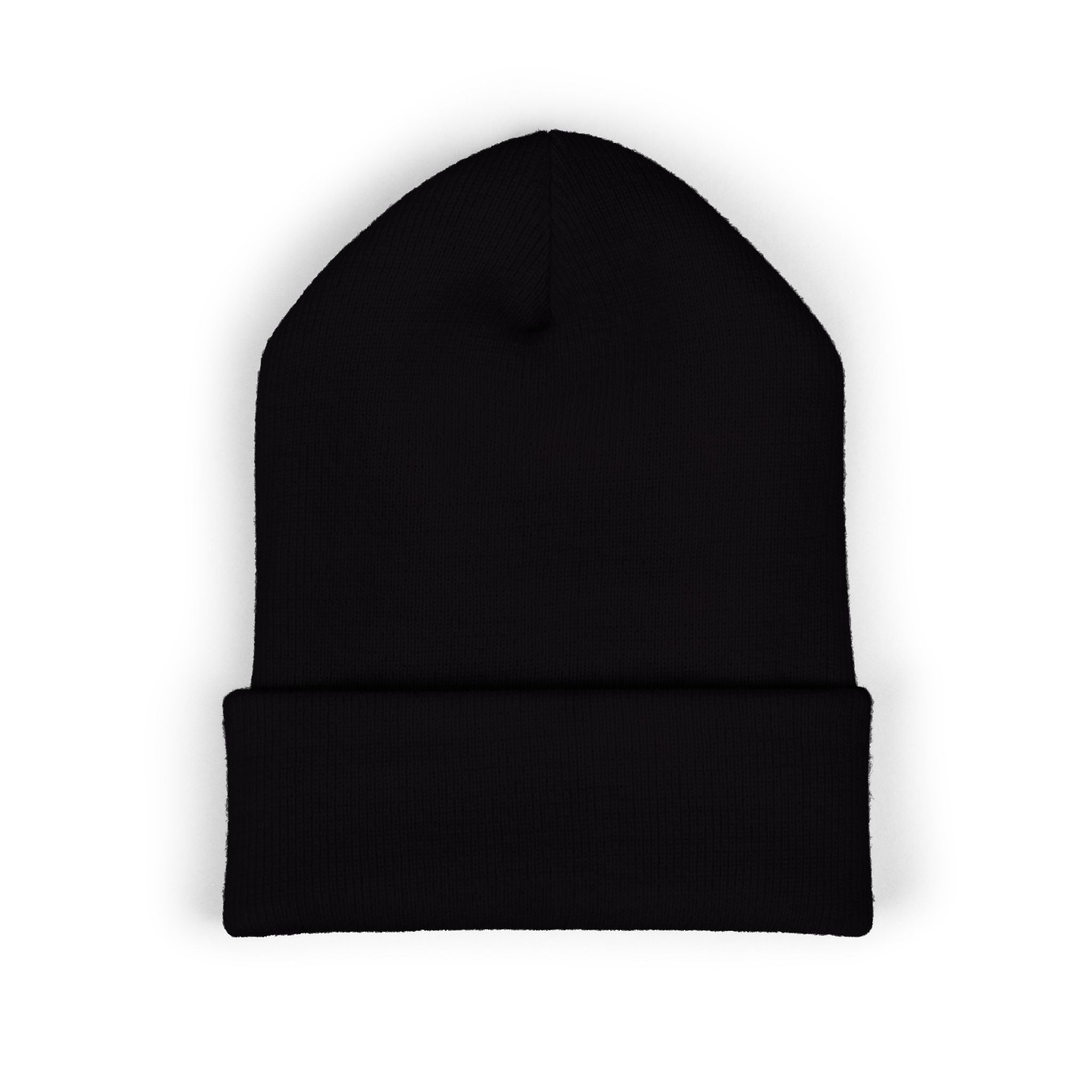 USA Embroidered Dark Color Cuffed Beanie — Patriotic Knit Hat