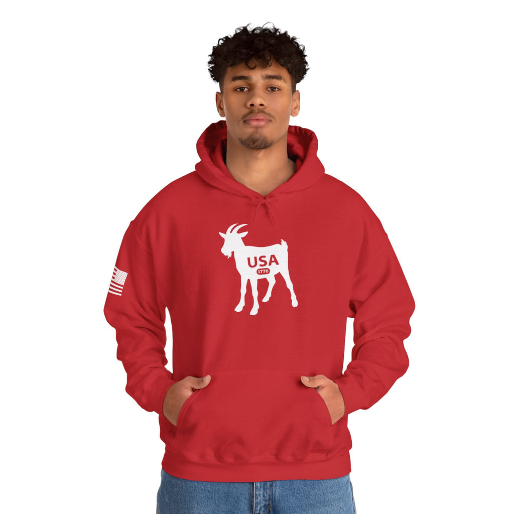 USA GOAT 1776 Hoodie – "USA Greatest of All Time" Patriotic Sweatshirt