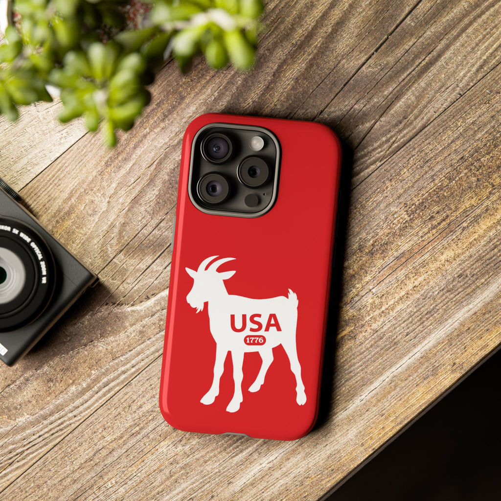 USA GOAT Phone Case — Patriotic 1776 Red Protective Case