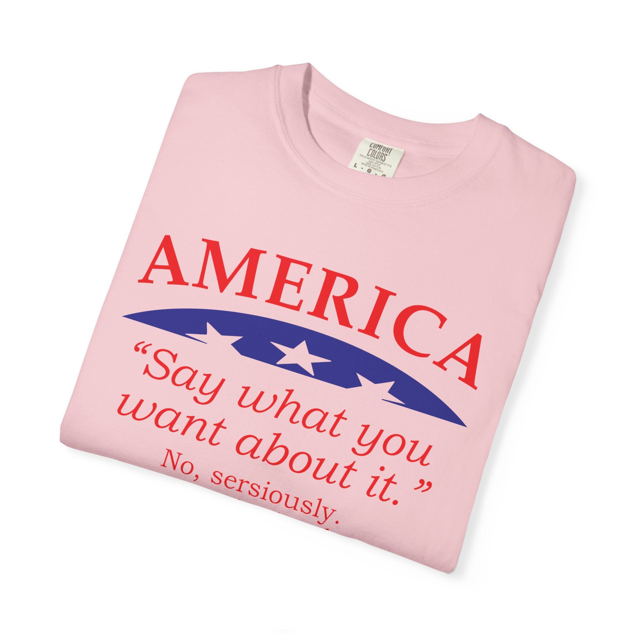 America "Say what you want about it" Patriotic T-Shirt — Free Since 1776