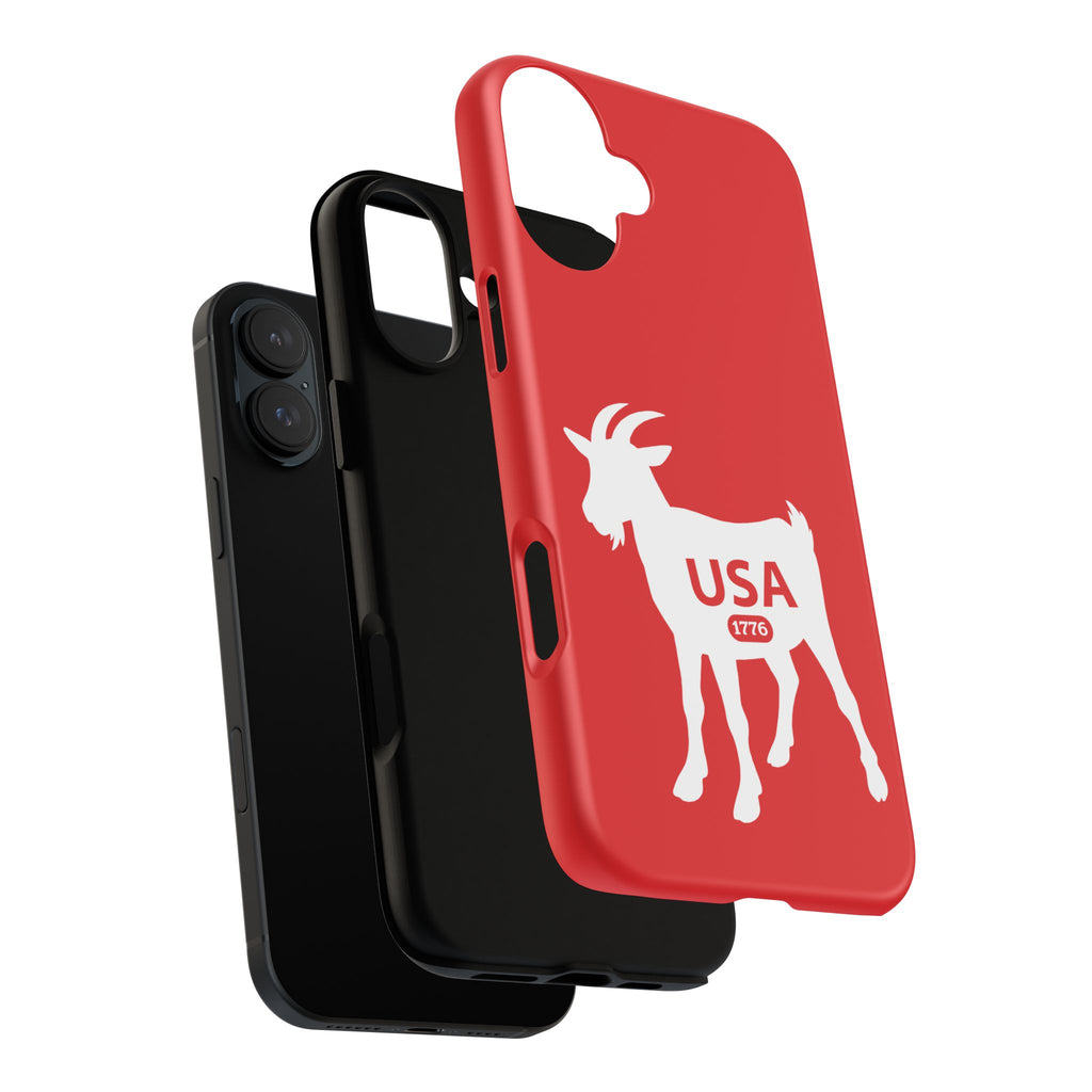 USA GOAT Phone Case — Patriotic 1776 Red Protective Case