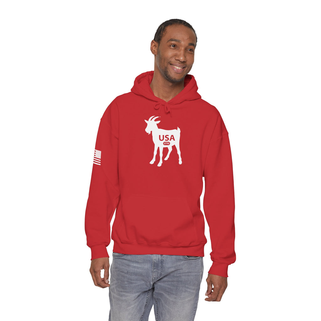 USA GOAT 1776 Hoodie – "USA Greatest of All Time" Patriotic Sweatshirt