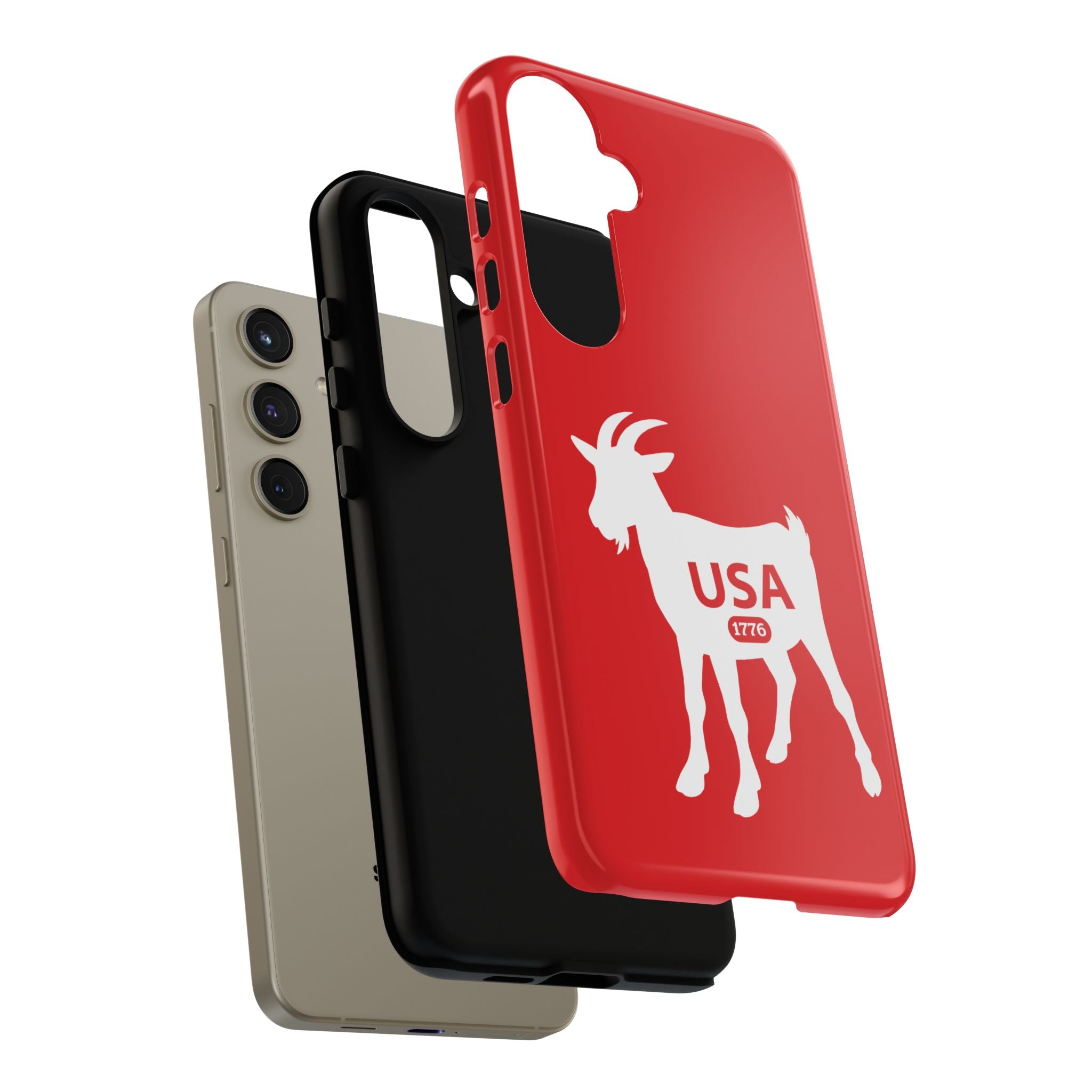 USA GOAT Phone Case — Patriotic 1776 Red Protective Case