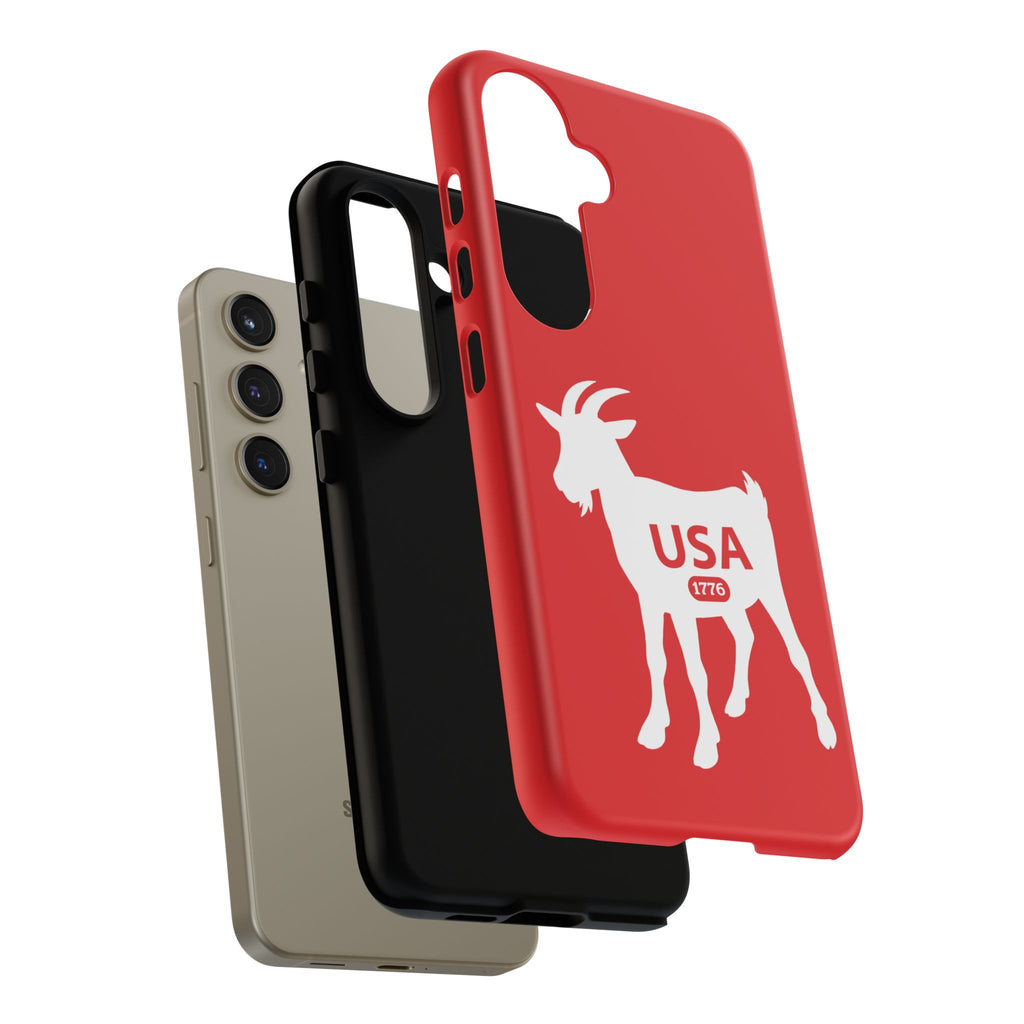 USA GOAT Phone Case — Patriotic 1776 Red Protective Case