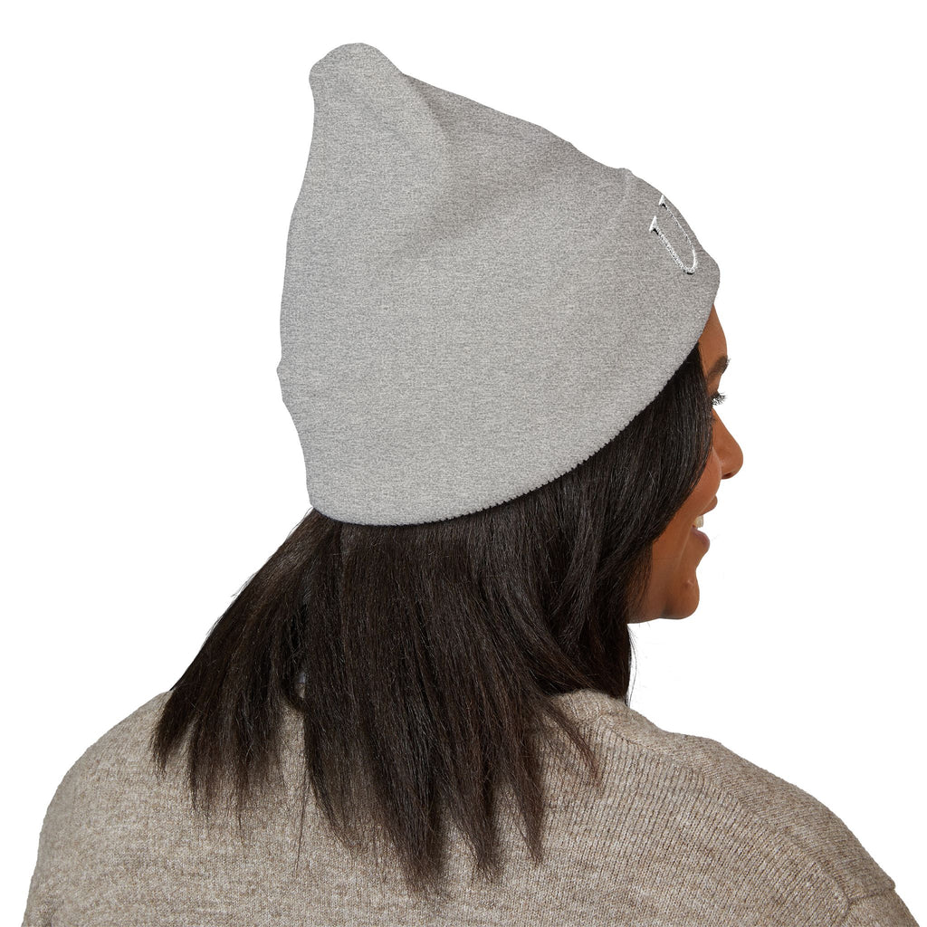 USA Embroidered Dark Color Cuffed Beanie — Patriotic Knit Hat