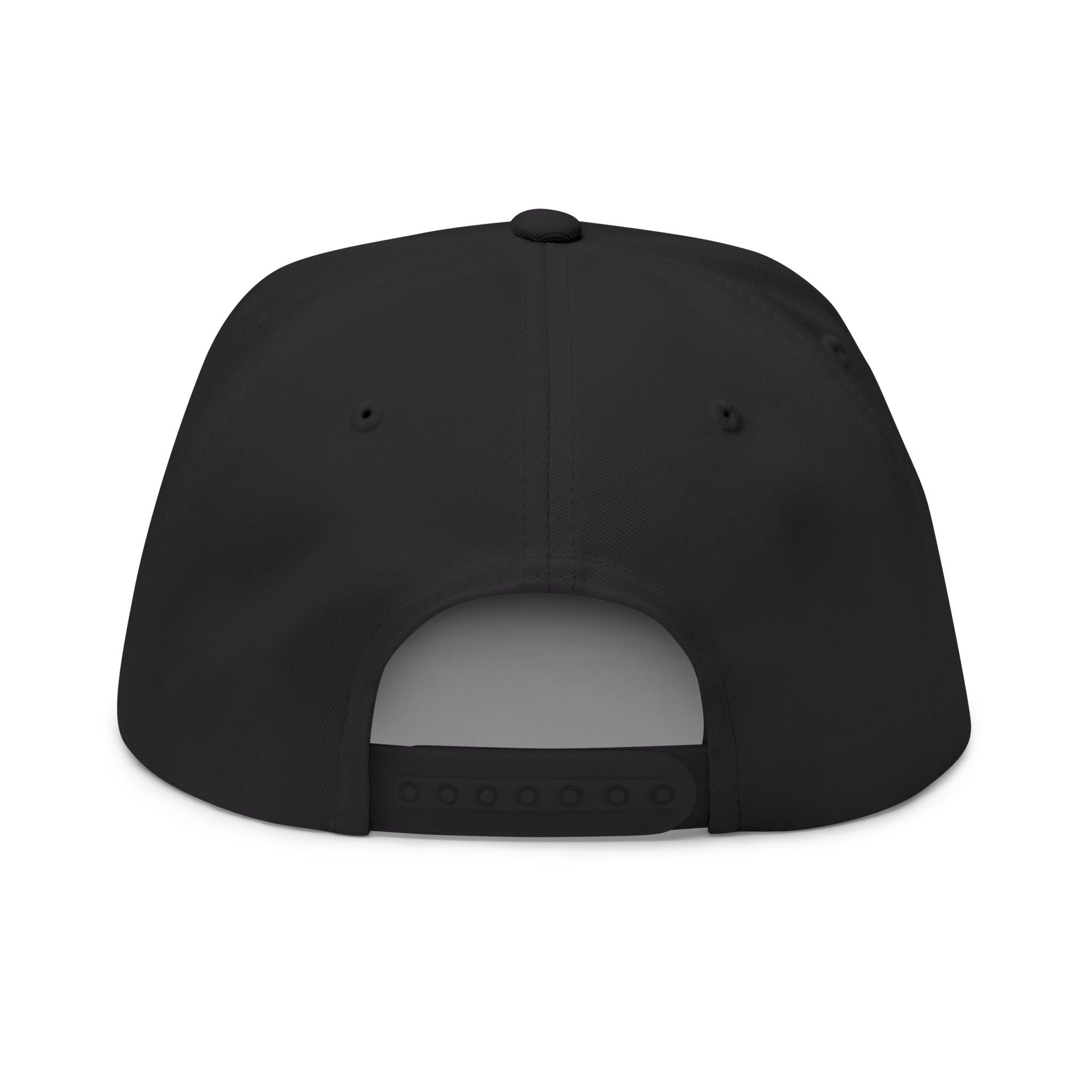 USA Embroidered Dark Color Flat Bill Cap — Patriotic Snapback Hat for 4th of July & Everyday Wear