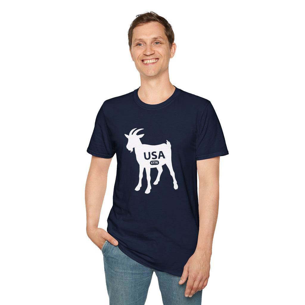 GOAT 1776 Anniversary Soft Style T-Shirt — Patriotic American Tee