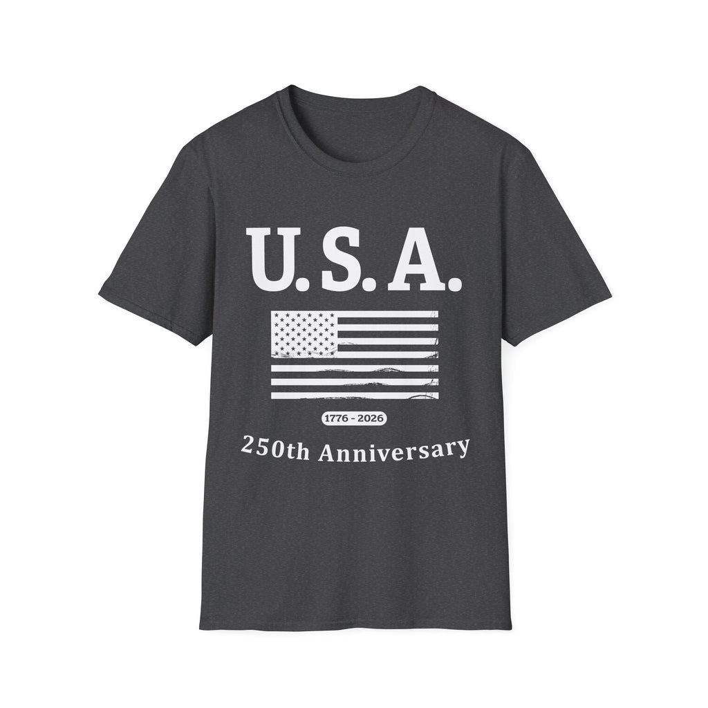 USA 250th Anniversary Soft Style T-Shirt — Patriotic American Flag Tee