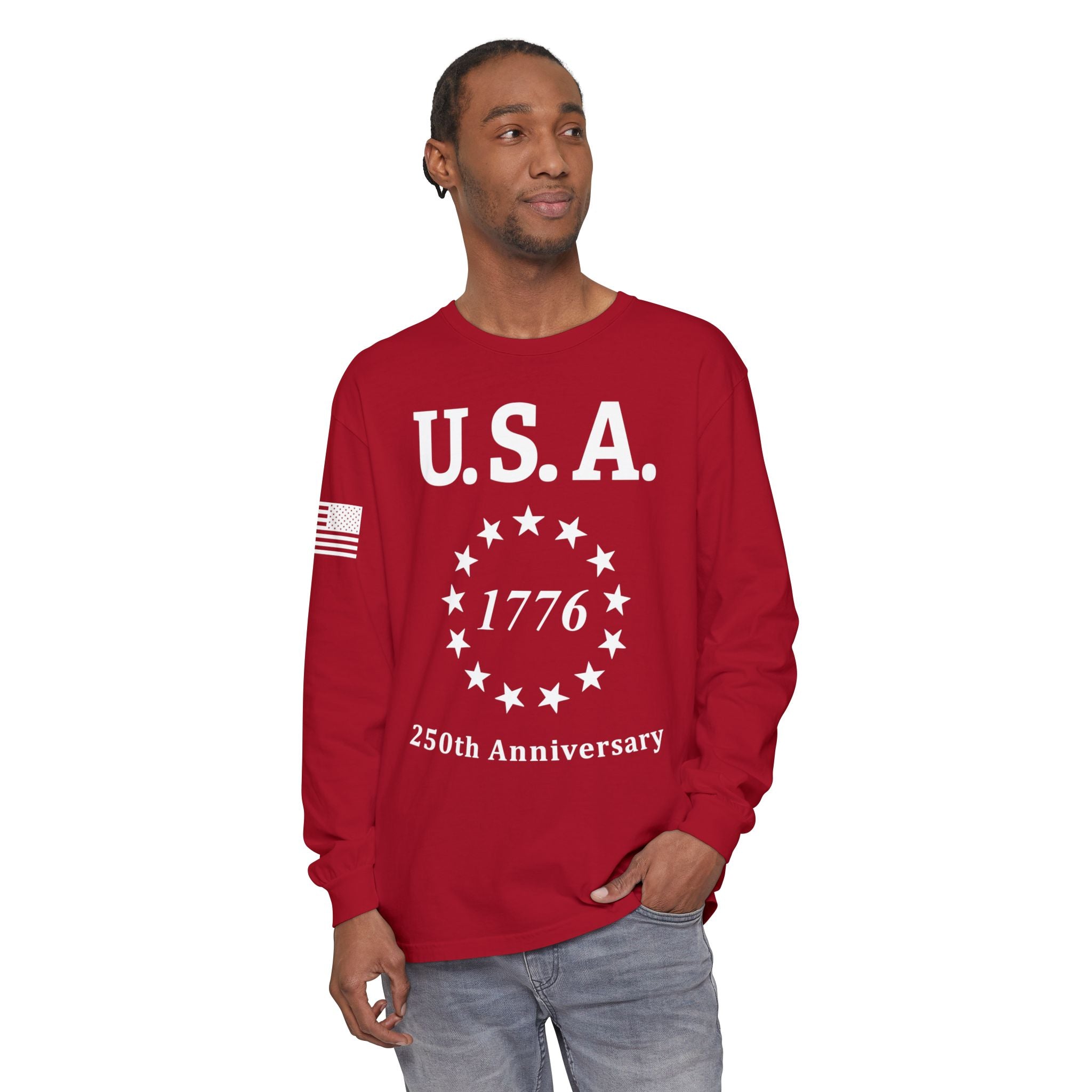 USA 13 Colonies 1776 250th Anniversary Unisex Long Sleeve Tee