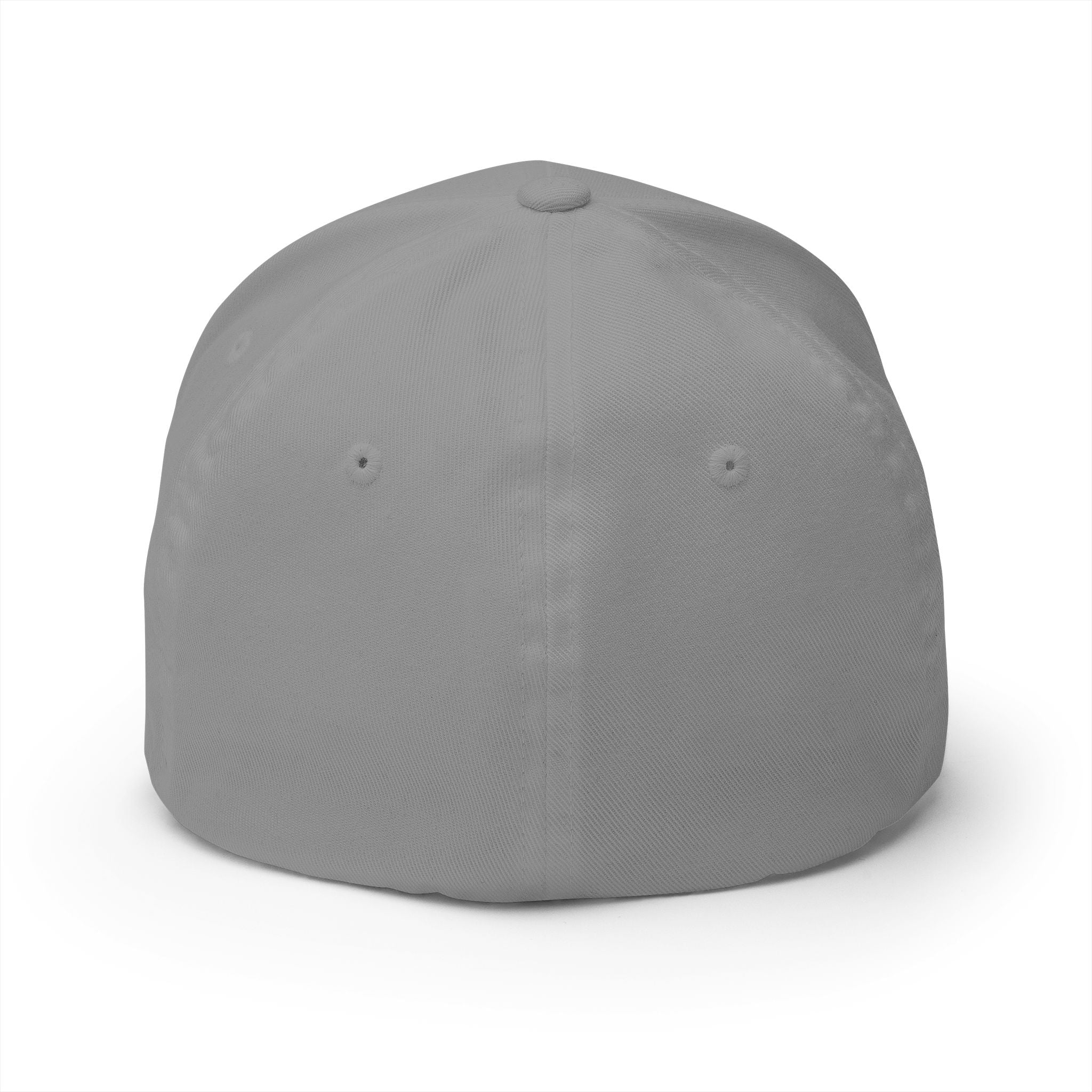 USA Embroidered Light Color Fitted Cap — Classic Patriotic White Hat