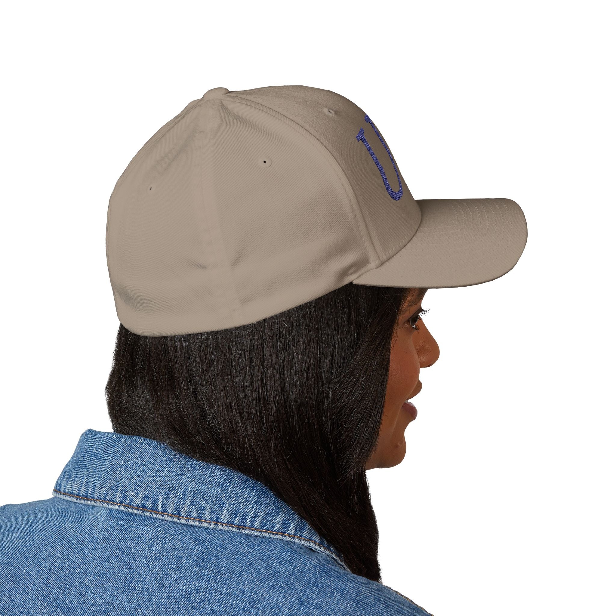USA Embroidered Light Color Fitted Cap — Classic Patriotic White Hat