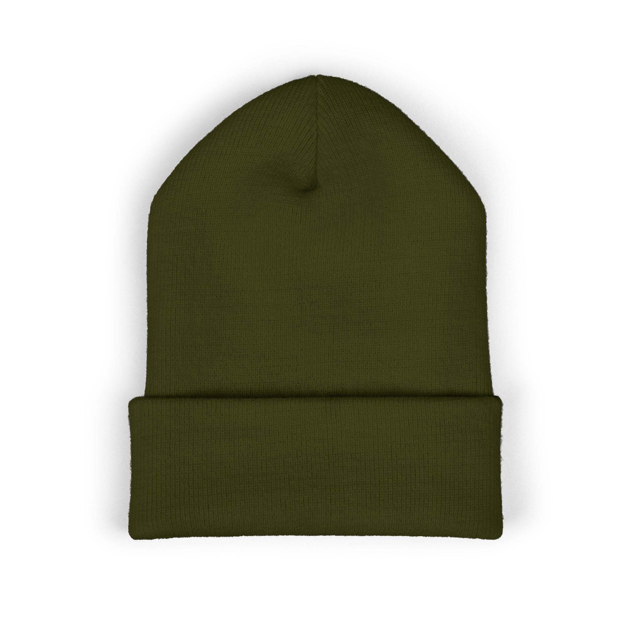 USA Embroidered Dark Color Cuffed Beanie — Patriotic Knit Hat