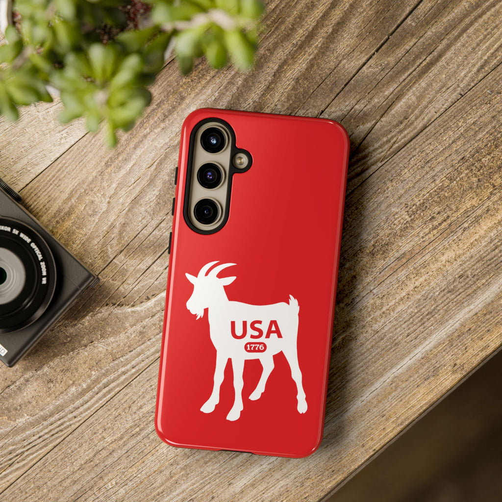 USA GOAT Phone Case — Patriotic 1776 Red Protective Case