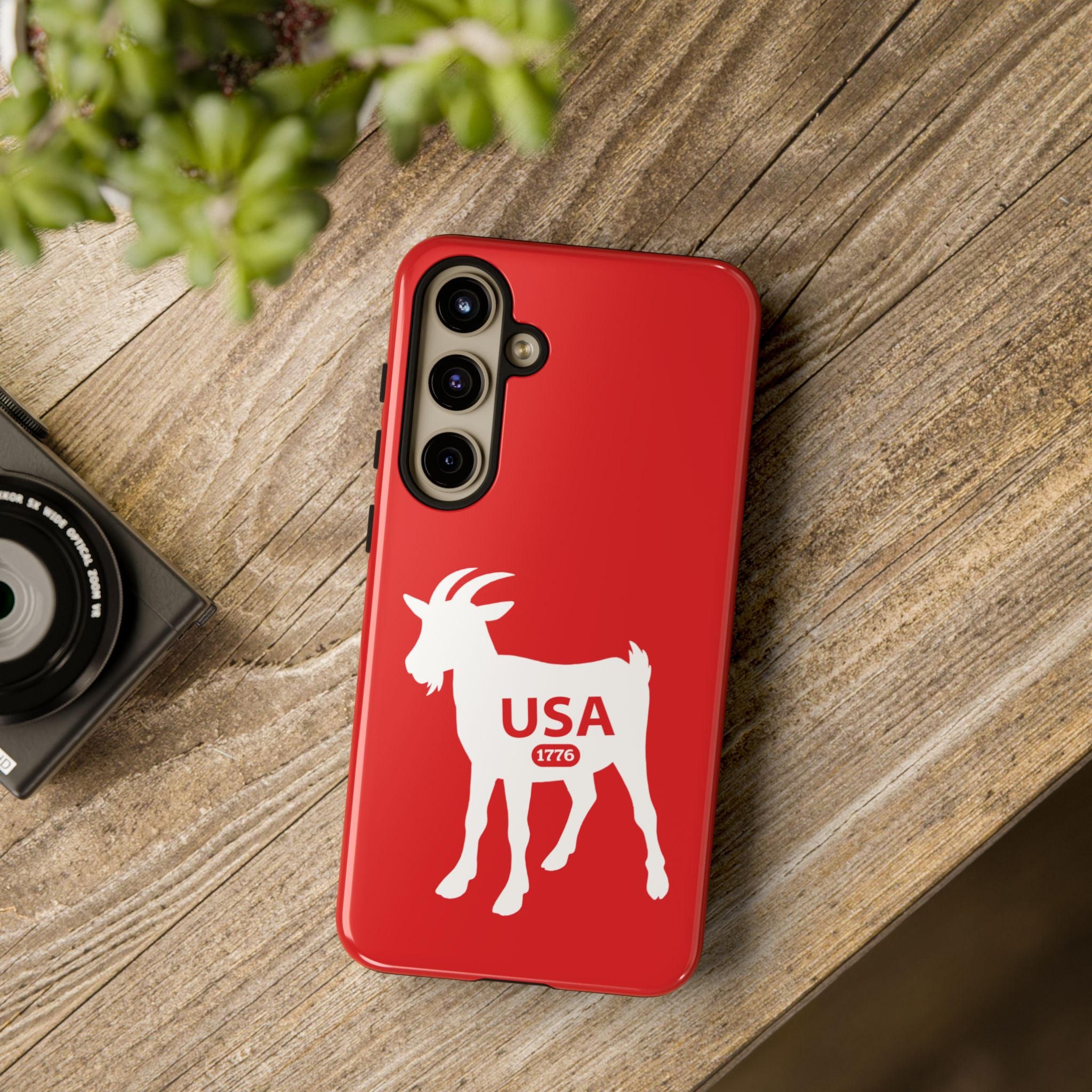 USA GOAT Phone Case — Patriotic 1776 Red Protective Case