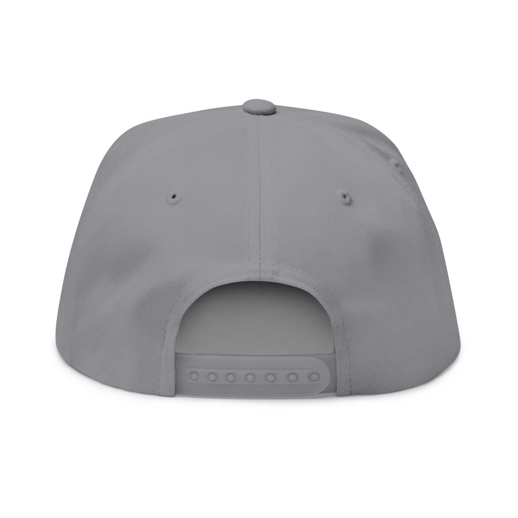 USA Embroidered Flat Bill Cap — Patriotic Snapback Hat with Flag Accent