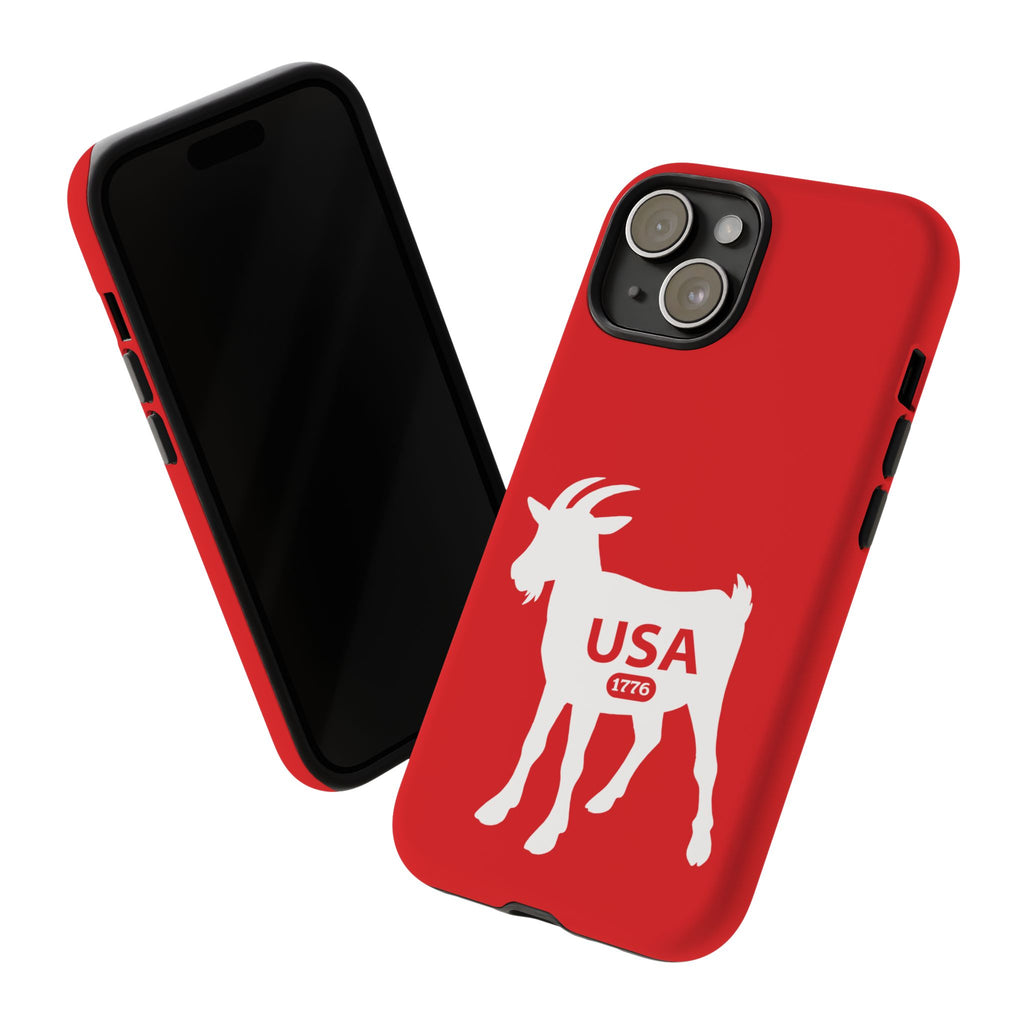 USA GOAT Phone Case — Patriotic 1776 Red Protective Case