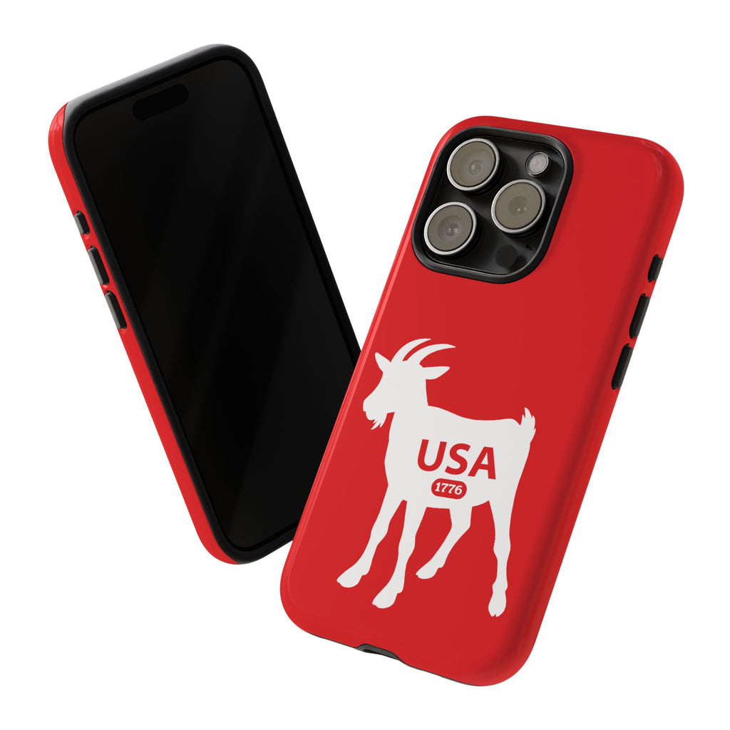 USA GOAT Phone Case — Patriotic 1776 Red Protective Case