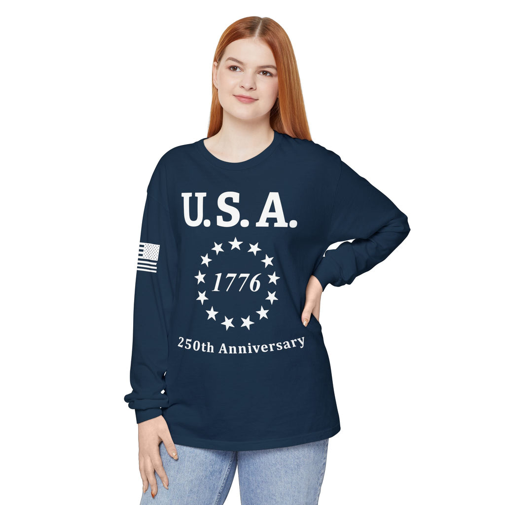 USA 13 Colonies 1776 250th Anniversary Unisex Long Sleeve Tee