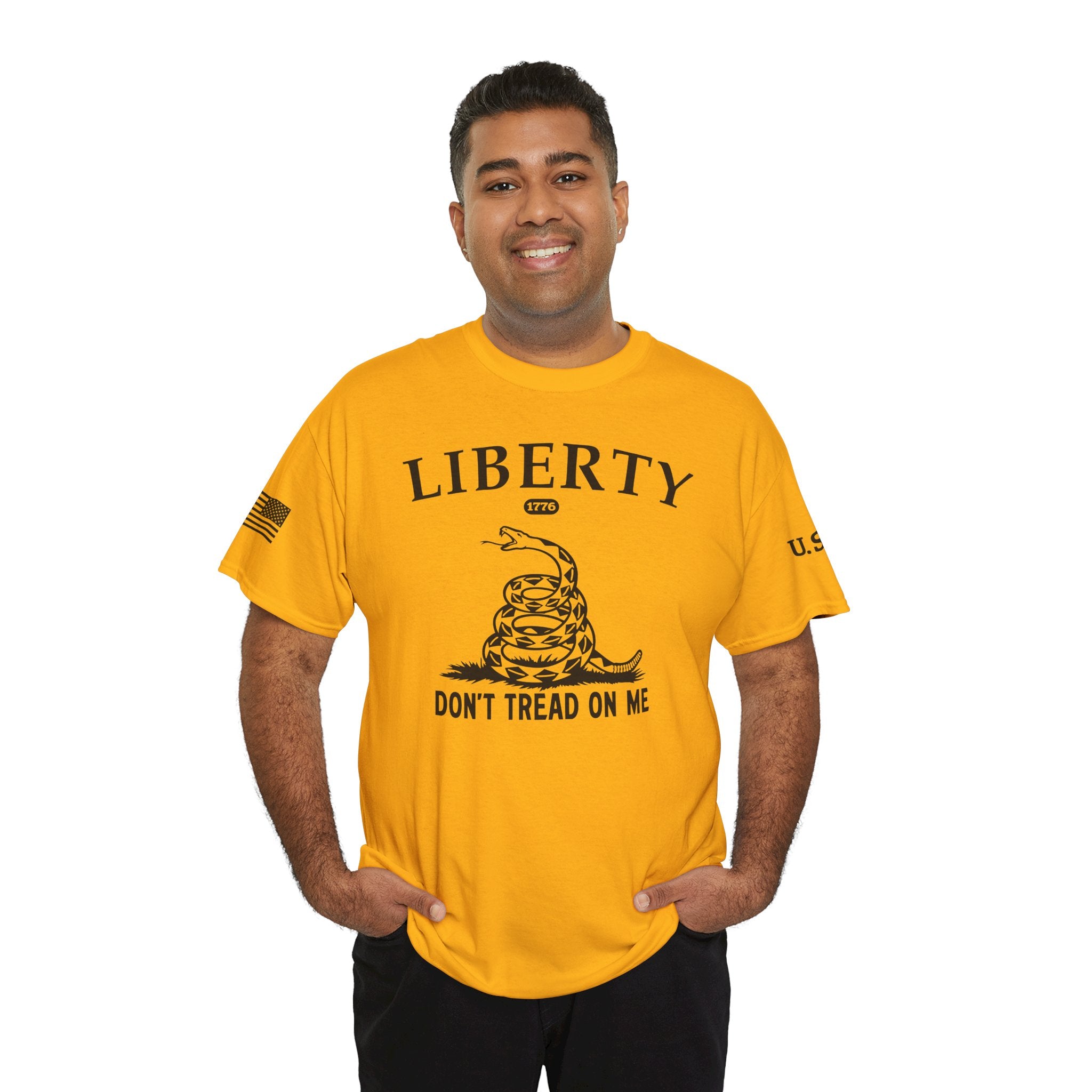 Liberty "Don't Tread on Me" Heavy Tee — Patriotic USA Anniversary T-Shirt