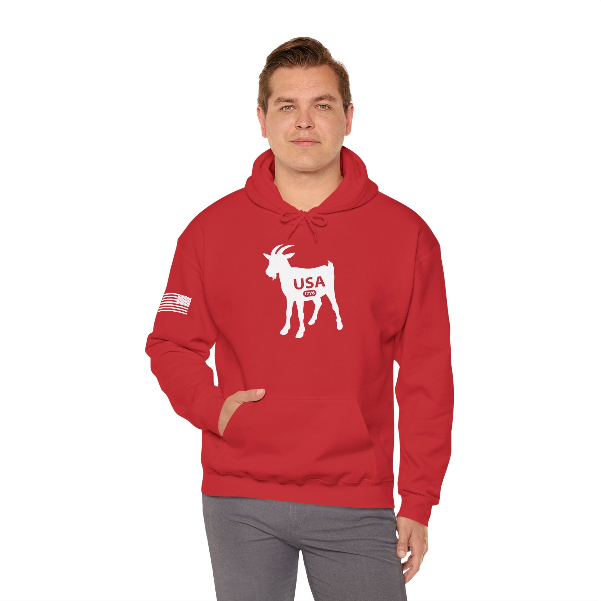 USA GOAT 1776 Hoodie – "USA Greatest of All Time" Patriotic Sweatshirt