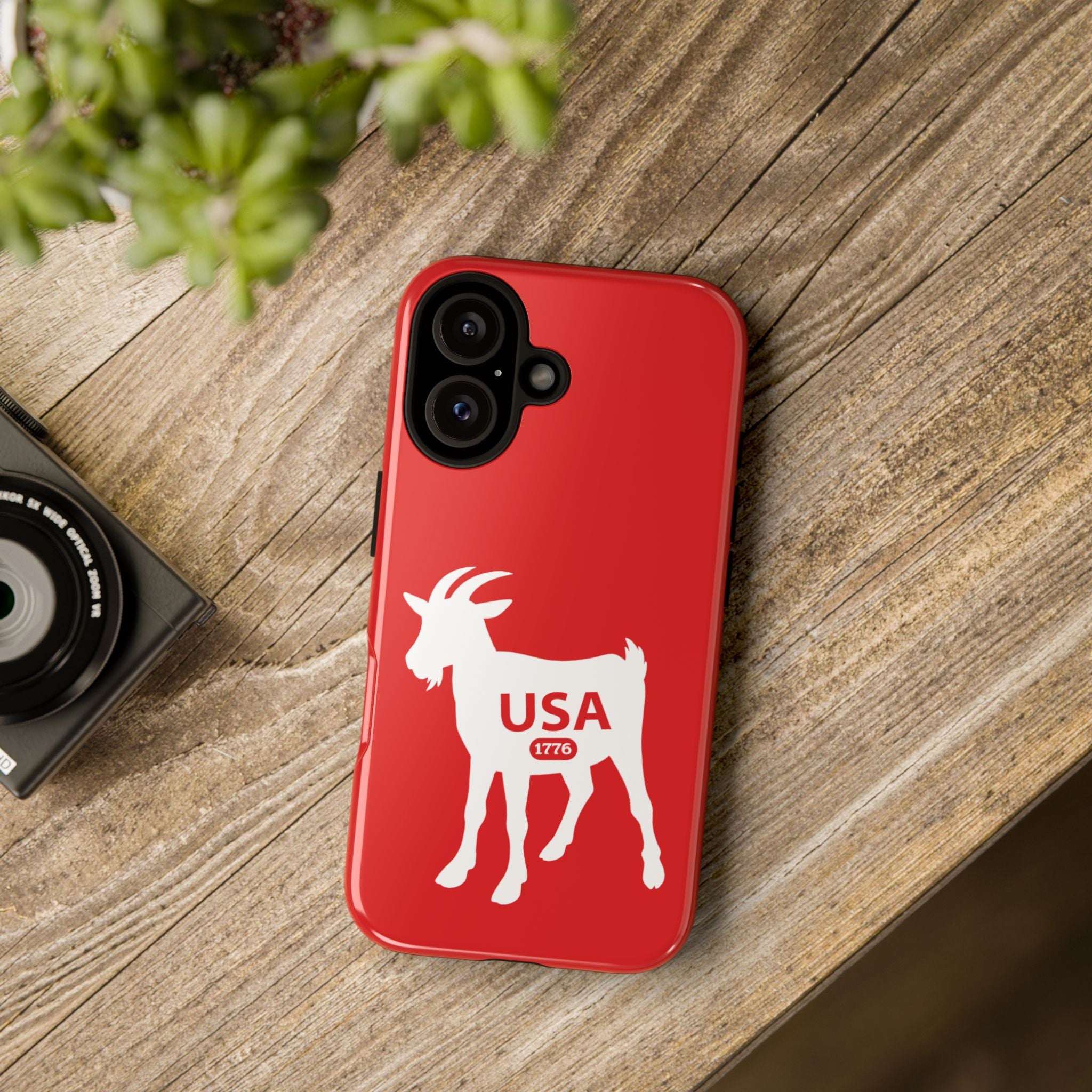 USA GOAT Phone Case — Patriotic 1776 Red Protective Case