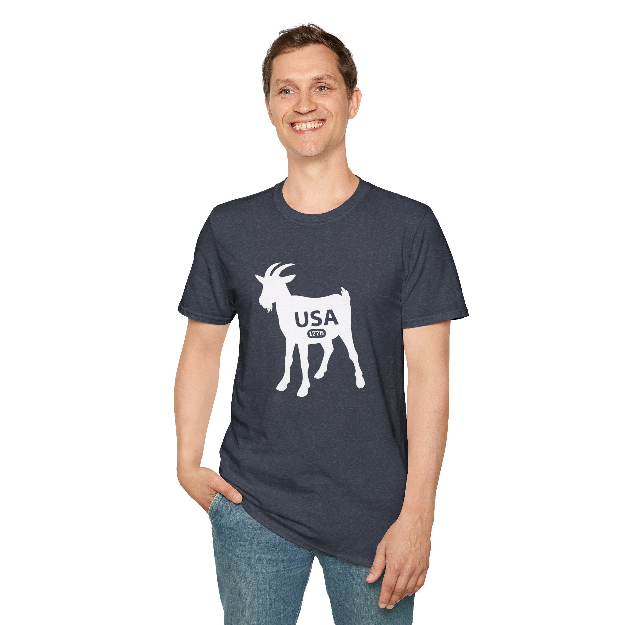 GOAT 1776 Anniversary Soft Style T-Shirt — Patriotic American Tee