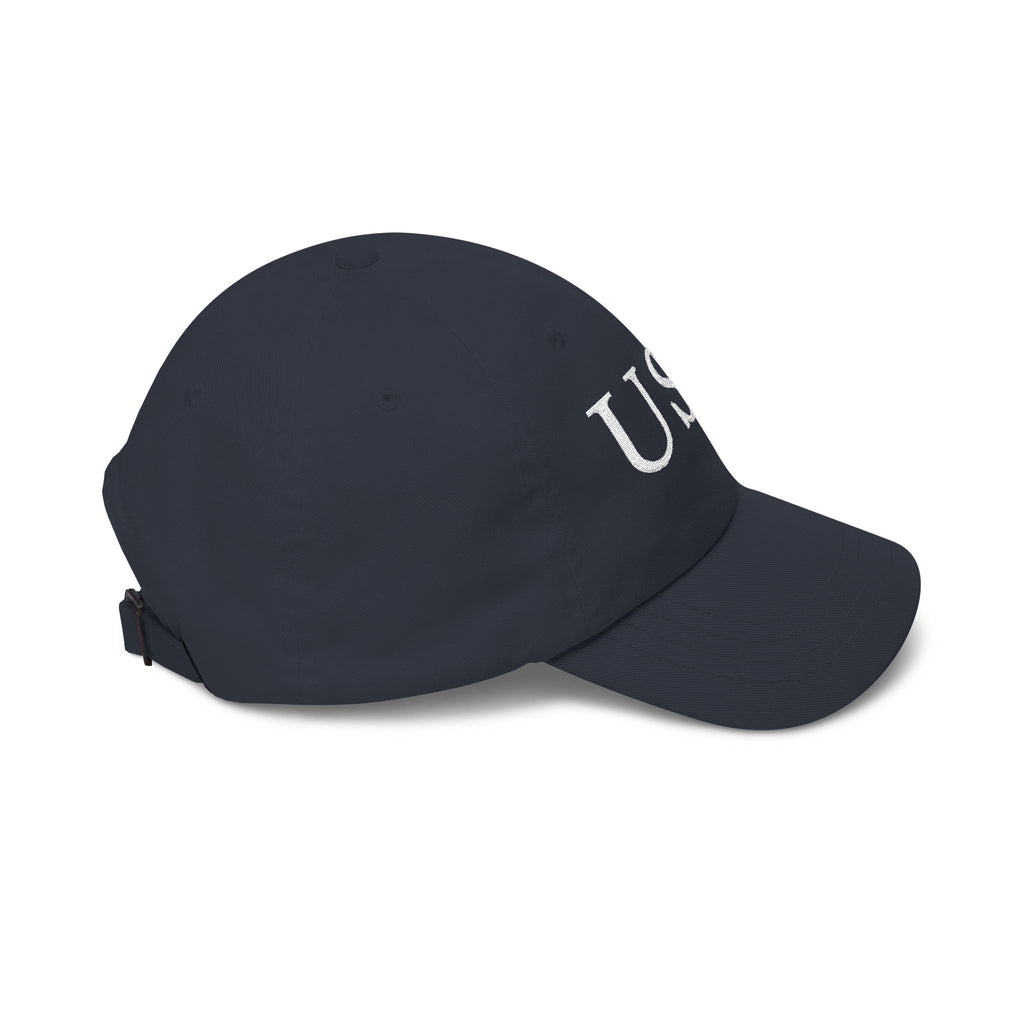USA Dark Colors Dad Cap - Military Camouflage Baseball Hat with USA Embroidered Text