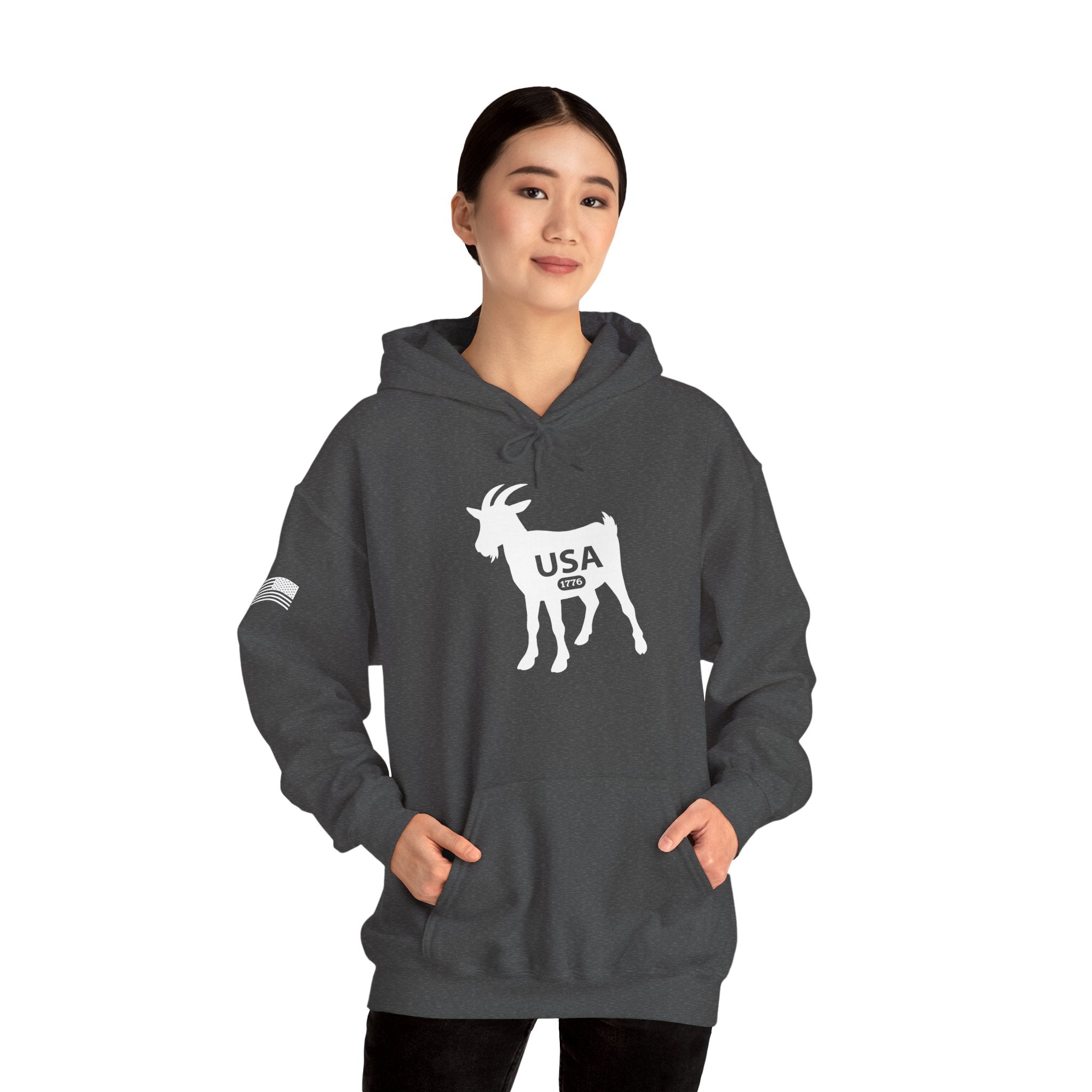 USA GOAT 1776 Hoodie – "USA Greatest of All Time" Patriotic Sweatshirt