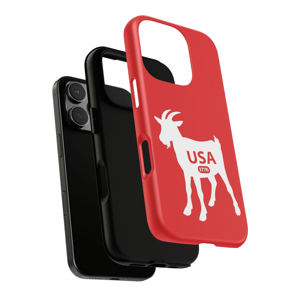 USA GOAT Phone Case — Patriotic 1776 Red Protective Case