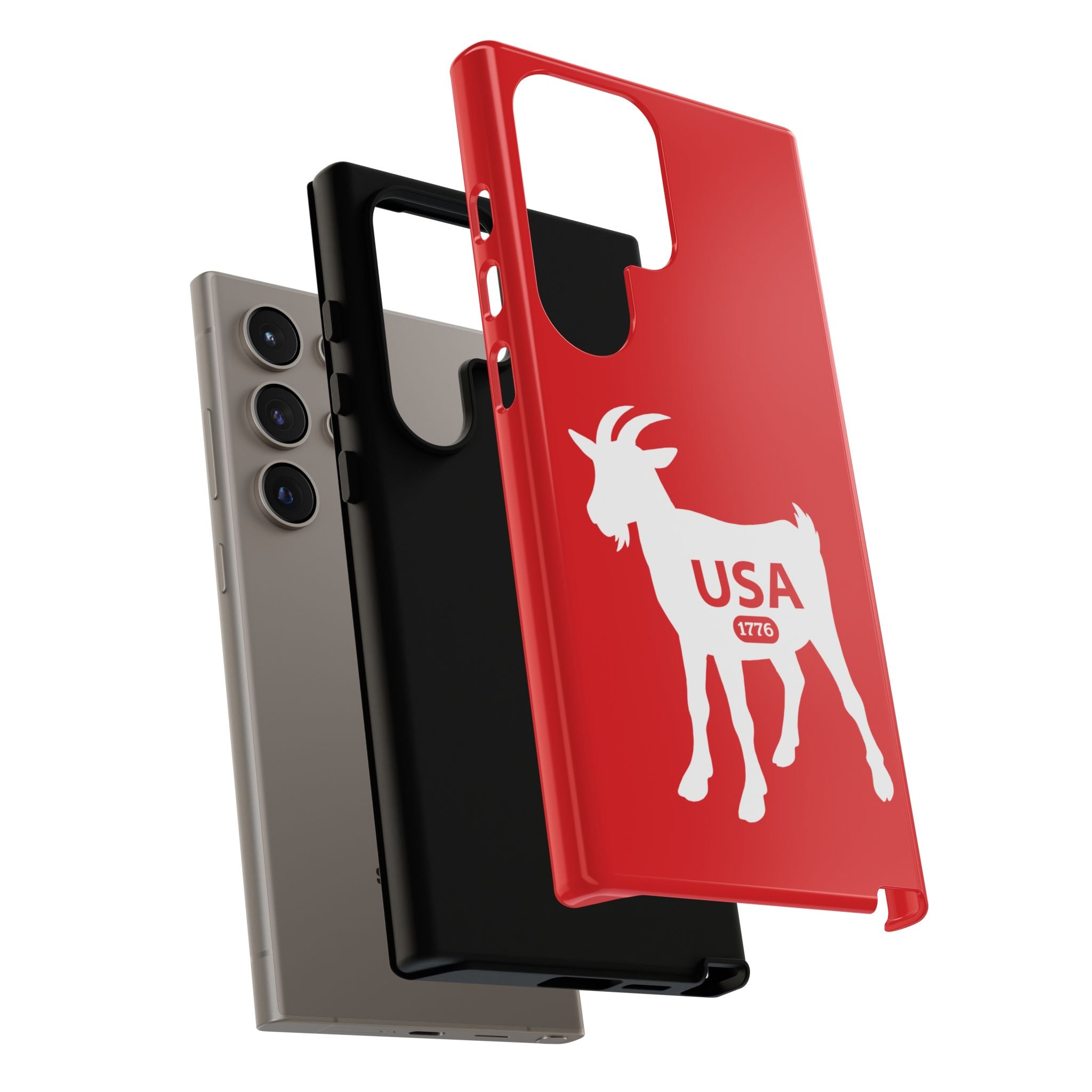 USA GOAT Phone Case — Patriotic 1776 Red Protective Case