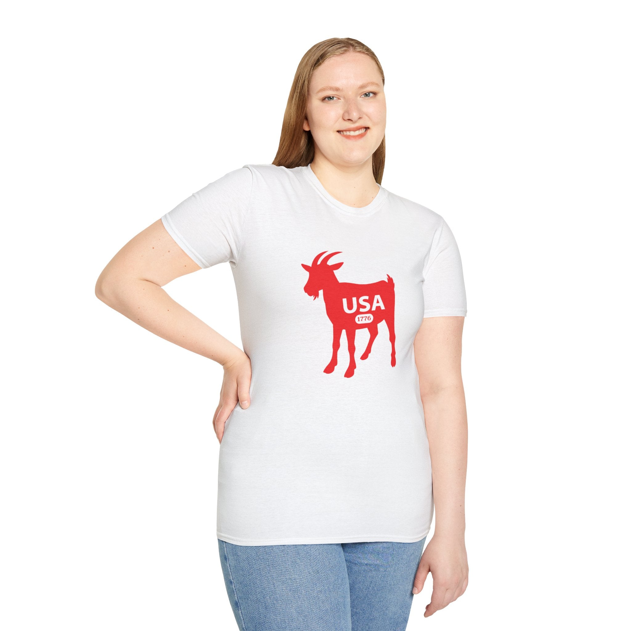 GOAT 1776 Anniversary Soft Style T-Shirt — Patriotic American Tee
