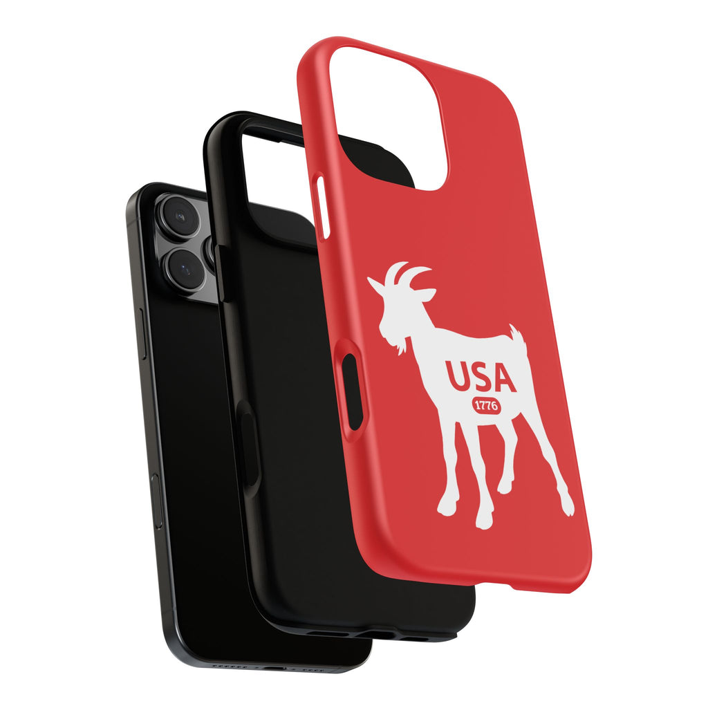 USA GOAT Phone Case — Patriotic 1776 Red Protective Case